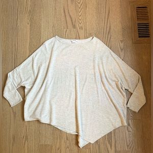 Helmut Lang Oversized Asymmetrical Hem Cotton Top